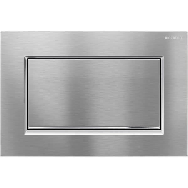 Geberit Sigma10 (ex Sigma30) Betätigungsplatte für Spül-Stopp-Spülung, Square, verschraubbar, pneumatisch, Ein-Knopf-Bedienung