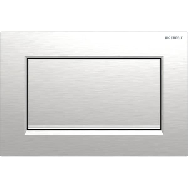 Geberit Sigma10 (ex Sigma30) Betätigungsplatte für Spül-Stopp-Spülung, Square, verschraubbar, pneumatisch, Ein-Knopf-Bedienung