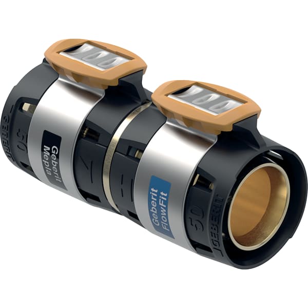 Geberit FlowFit Übergang auf Geberit Mepla: Werkstoff=Bleifreie Siliziumbronze (CuZn21Si3P)