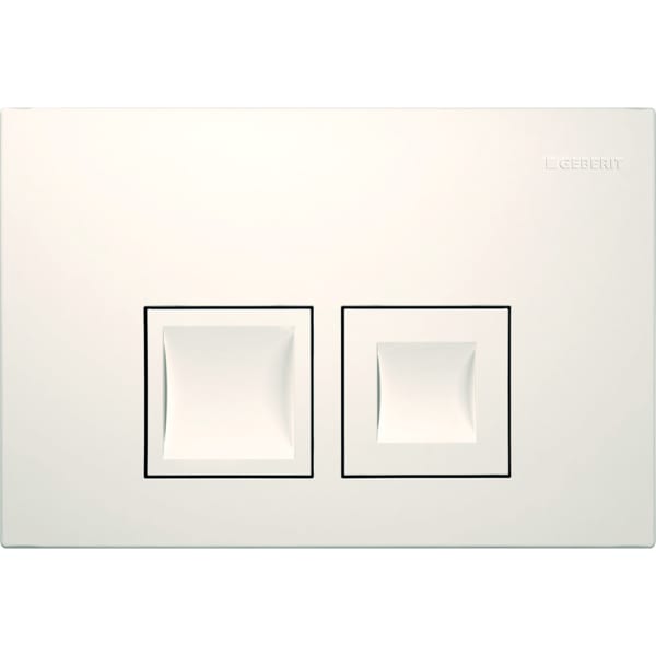 Geberit Delta25 (ex Delta35) Betätigungsplatte für 2-Mengen-Spülung, Square: weiß