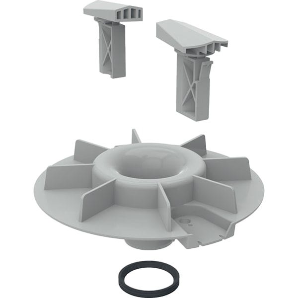 Geberit Pluvia Notüberlauf: Stauhöhe bei 12 l/s max.=80mm