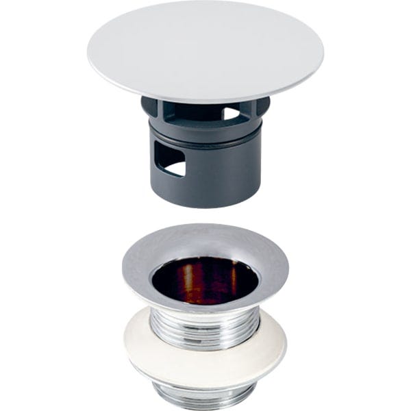 Geberit Ablaufventil mit freiem Auslauf und Ventilabdeckung: hochglanz-verchromt, L=5cm