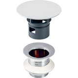 Geberit Ablaufventil mit freiem Auslauf und Ventilabdeckung: hochglanz-verchromt, L=5cm