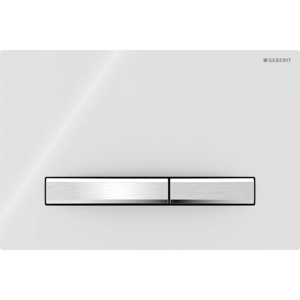 Geberit Sigma50 Betätigungsplatte für 2-Mengen-Spülung, Square, Metallfarbe verchromt