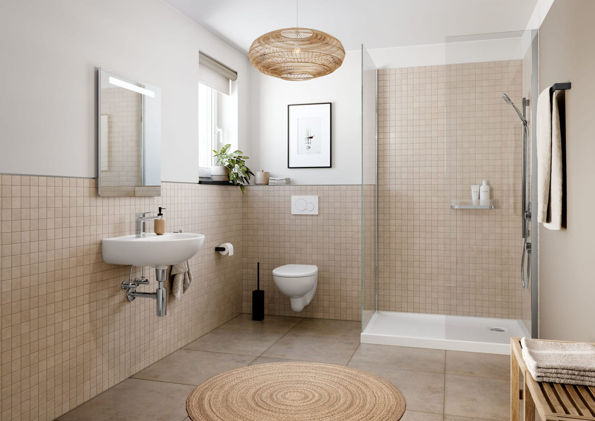 Geberit Tauchrohrgeruchsverschluss für Waschbecken, Abgang horizontal, ABS, hochglanz-verchromt