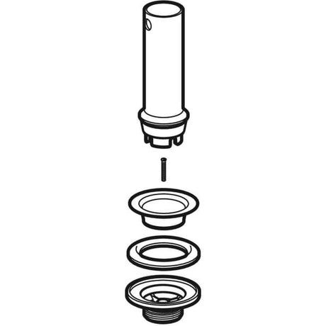 Geberit Ablaufventil mit Standrohr, für Waschbecken: G=1 1/4″, transparent