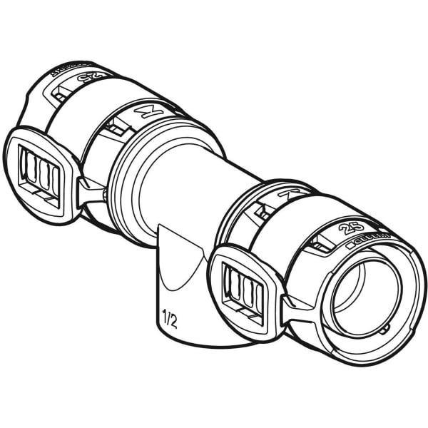 Geberit FlowFit T-Stück mit Innengewinde, Werkstoff Bleifreier Rotguss (CuSn4Zn2PS)