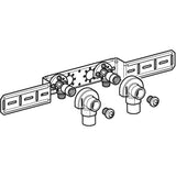 Geberit Anschlusswinkel 90° mit Außengewinde MF 1/2", vormontiert, zweifach: CC499K, RMF=1/2″, Rp=1/2″, L1=5.2cm, AD=15.3cm