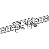 Geberit Anschlusswinkel 90° mit Außengewinde MF 1/2", vormontiert, zweifach: CC499K, RMF=1/2″, Rp=1/2″, L1=5.2cm, AD=15.3cm