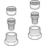 Geberit FlowFit Anschlussverschraubung mit Außengewinde: Werkstoff=Messing CW617N, d=16mm, G=1/2″, vernickelt