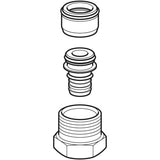 Geberit FlowFit Anschlussverschraubung mit Außengewinde: Werkstoff=Messing CW617N, d=16mm, G=1/2″, vernickelt