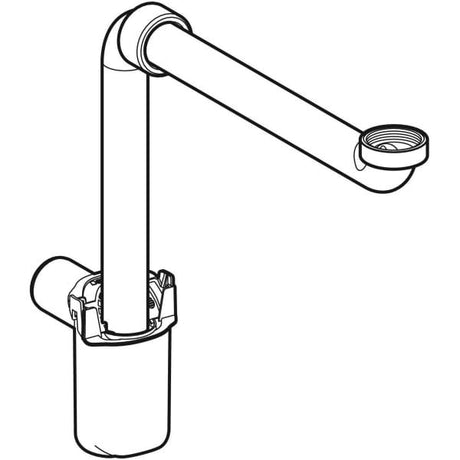 Geberit Tauchr.Ger-Vers. für WB, Abg. horiz. Raumsparmodell, d32, G 1 1/4, weiß-alpin