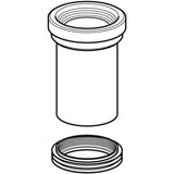 Geberit Anschlussstutzen mit Manschette und Lippendichtungen: d=110mm, d1=120–125mm, schwarz