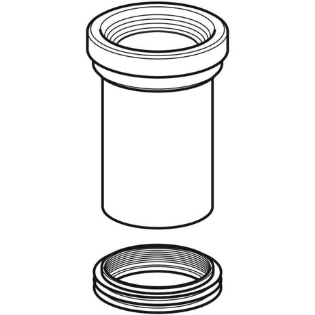 Geberit Anschlussstutzen mit Manschette und Lippendichtungen: d=110mm, d1=120–125mm, schwarz
