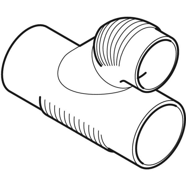 Geberit Silent-db20 Parallelabzweig 45° aus Polyethylen (PE) mit Kunststoffschweißenden Anschlüssen