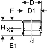 Geberit Silent-db20 Stütz- und Dehnmuffe