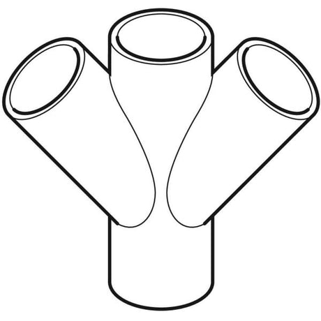 Geberit PE Abzweig 45° zweifach: d=110mm, d1=110mm