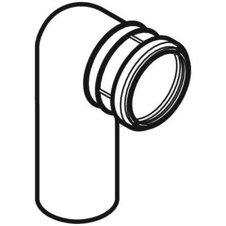 Geberit PE Anschlussbogen 90° für Wand-WC: d=90mm, d1=90mm