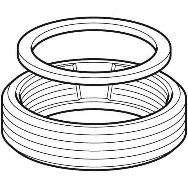 Geberit Reduzierring: G=1 1/2″, G1=1 1/4″, weiß-alpin