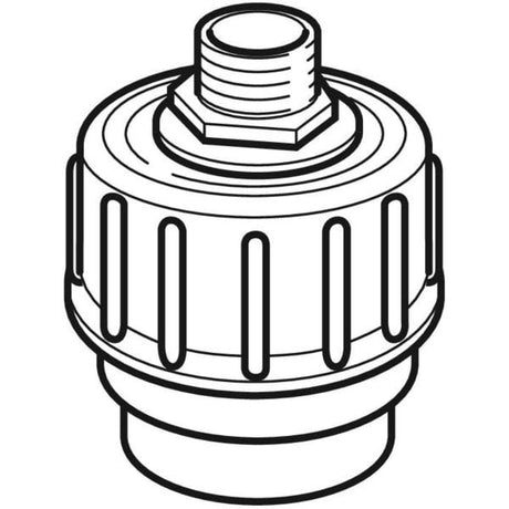 Geberit Übergangsstutzen mit Außengewinde und Verschraubung: d=50mm, G=3/4″