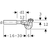 Geberit Duschwannenablauf für Duschwannen mit Ventilloch ø 52 mm, DN 50, Polyethylen (PE)