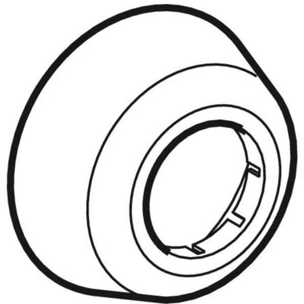 Geberit Wandrosette tief: d=50mm, D=9cm, H=7cm, weiß-alpin