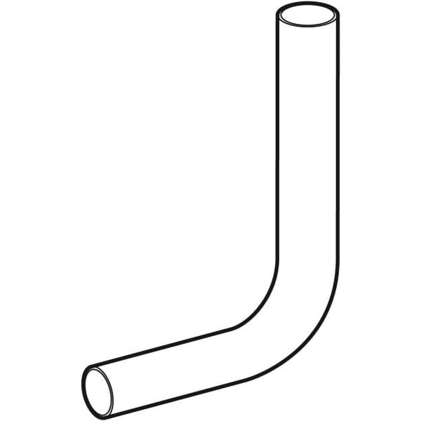 Spülbogen 90° mit 50 mm Zulauf und 44 mm Ablauf, Kröpfung rechts