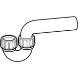 Geberit Rohrbogengeruchsverschluss für Ausgussbecken, mit Quetschverschraubung, schwarz, aus Kunststoff (Polyethylen (PE))