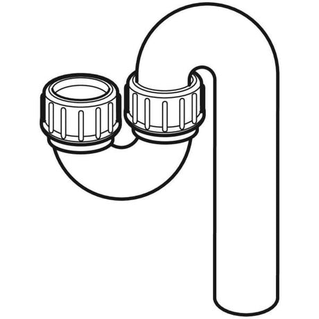 Geberit Rohrbogengeruchsverschluss für Ausgussbecken, mit Quetschverschraubung, schwarz, aus Kunststoff (Polyethylen (PE))