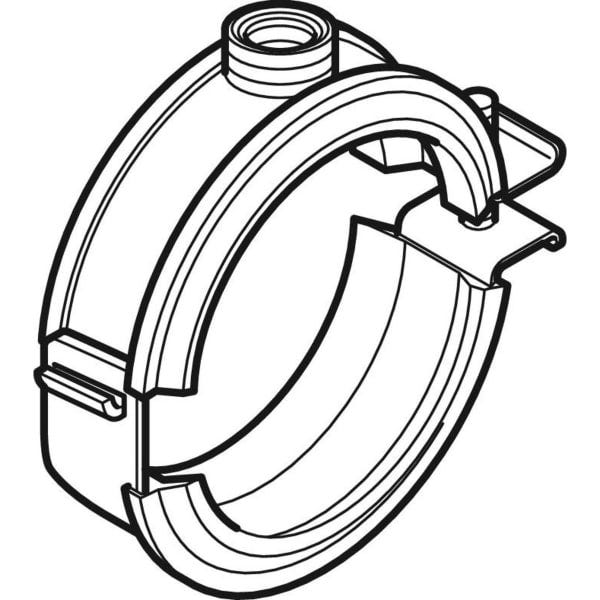 Geberit Silent-db20 Rohrschelle gedämmt, mit Gewindemuffe M10 / G 1/2": di=110mm, G=1/2″