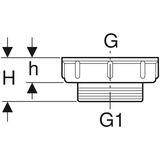 Geberit Reduktion: G=2″, weiß-alpin