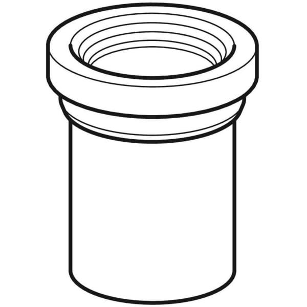 Geberit Anschlussstutzen mit Manschette: d=110mm, schwarz