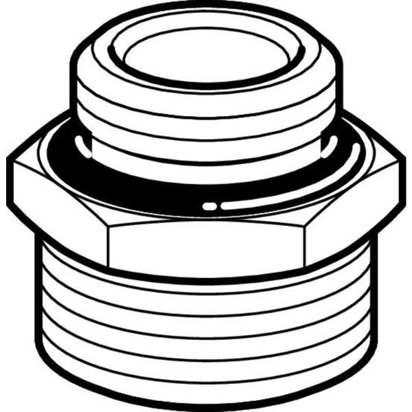 Geberit Übergang Eurokonus, mit Außengewinde: CW617N, G=3/4″, G1=1/2″