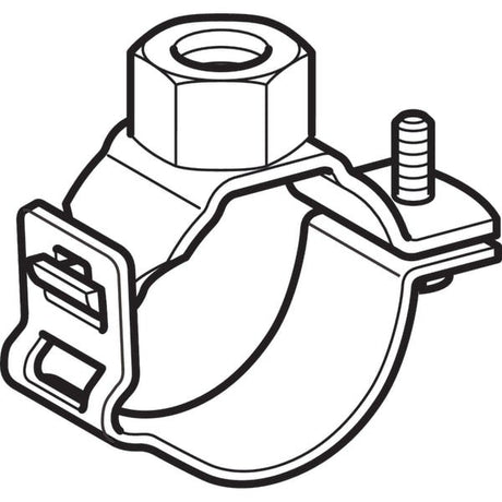 Rohrschelle mit Gewindemuffe G 1/2", verstellbar