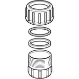 Geberit PE Übergangsstutzen mit Innengewinde und Quetschverschraubung: d=56mm, Rp=2″