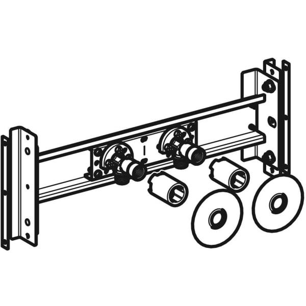 Geberit Duofix Traverse für Wandarmatur AP, variable Armaturenposition