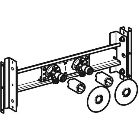 Geberit Duofix Traverse für Wandarmatur AP, variable Armaturenposition
