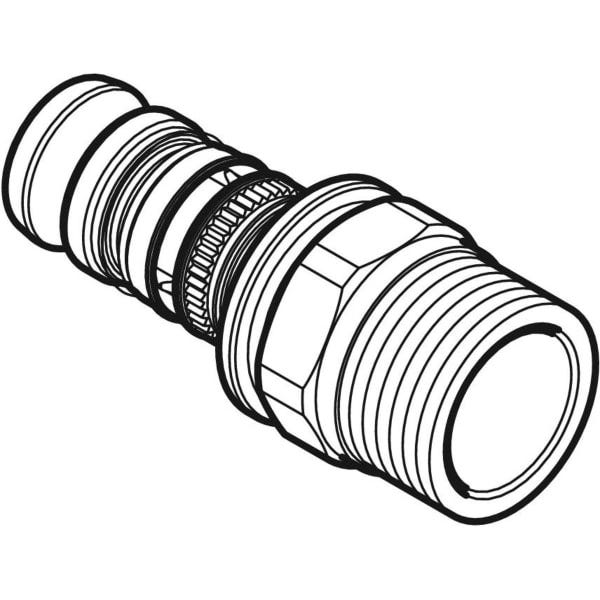 Geberit Mepla Übergang mit Außengewinde: CC499K, d=26mm, R=1″