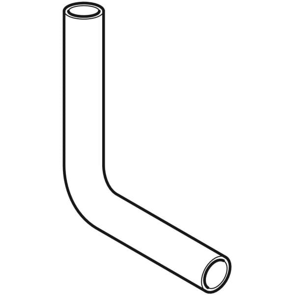 Geberit Spülbogen 90° halbhochhängend: d=50mm, X1=35cm, weiß-alpin