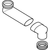 Geberit PVC Versprungbogen: d=90mm, di=100–105.6mm, grau