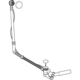 Geberit Badewannenablauf mit Drehbetätigung mit Überlauf und Ablaufventil, DN 40, d=40/50 mm