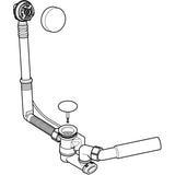 Geberit Badewannenablauf mit Drehbetätigung mit Überlauf und Ablaufventil, DN 40, d=40/50 mm