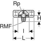 Geberit Anschlusswinkel 90° mit Außengewinde MF 1/2", vormontiert, einfach, kurz: CC499K, RMF=1/2″, Rp=1/2″, L1=5.7cm