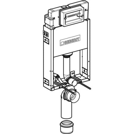 Geberit KombifixBasic Element für Wand-WC, 108 cm, mit Delta UP-Spülkasten 12 cm
