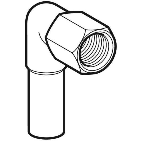 Geberit Mapress Edelstahl Übergangswinkel 90° mit Innengewinde und Einschubende: d=15mm, Rp=1/2″