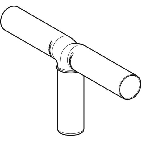 Geberit Silent-PP Doppelanschlussbogen 90° verlängert: d=50mm, d1=46mm, d2=46mm