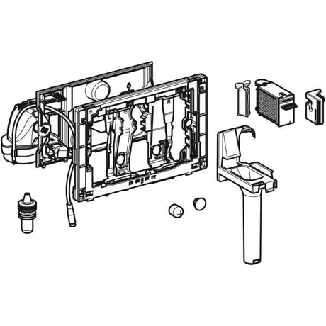 Geberit DuoFresh Modul mit manueller Auslösung und Einschub für Geberit DuoFresh Stick, für Sigma UP-Spülkasten 12 cm: hochglanz-verchromt