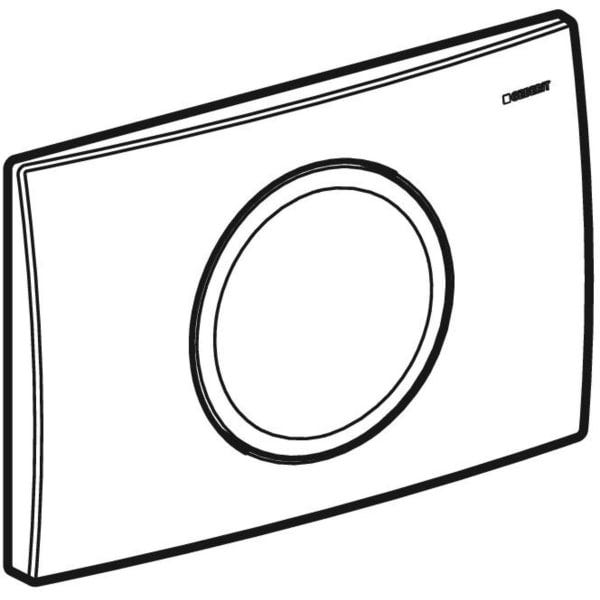 Geberit Delta15 Betätigungsplatte für Spül-Stopp-Spülung, Round: weiß