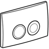 Geberit Delta25 Betätigungsplatte für 2-Mengen-Spülung, Round: weiß