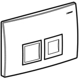 Geberit Delta25 (ex Delta35) Betätigungsplatte für 2-Mengen-Spülung, Square: weiß